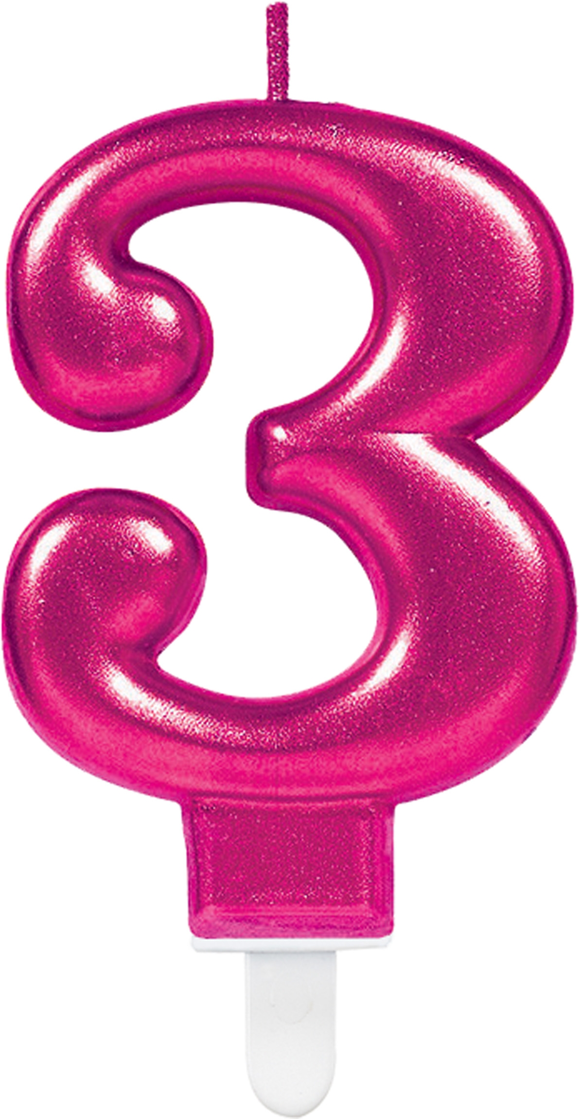 Sparkling Celebrations Pink - Zahlenkerze "3"