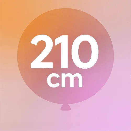 Ballon, 210 cm, Höhe, Pinkverlauf, Dekorationsballon