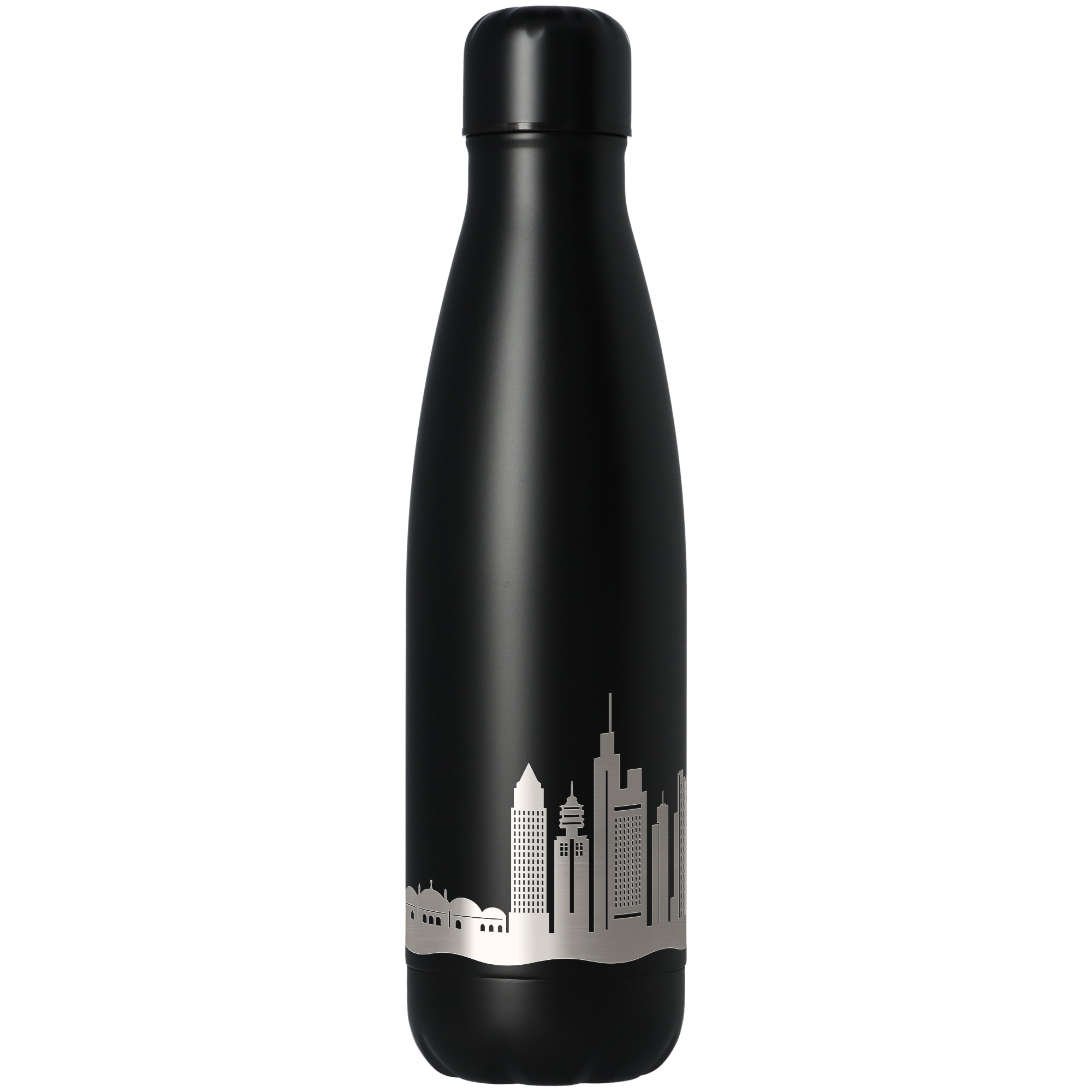 9d802524b3e85973b2b641a6d10c3c724ca1c4ae Trinkflasche Skyline Frankfurt Schwarz 500ml