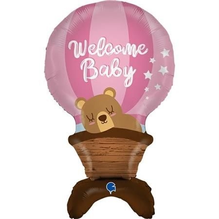 Folienballon The Standups "Girl" 95cm Luftballon, Ballon, Geburt, Welcome Baby, Bärchen