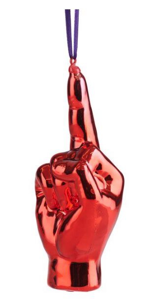 Weihnachtskugel "Mittelfinger" Rot Weihnachtskugel "Mittelfinger" Rot