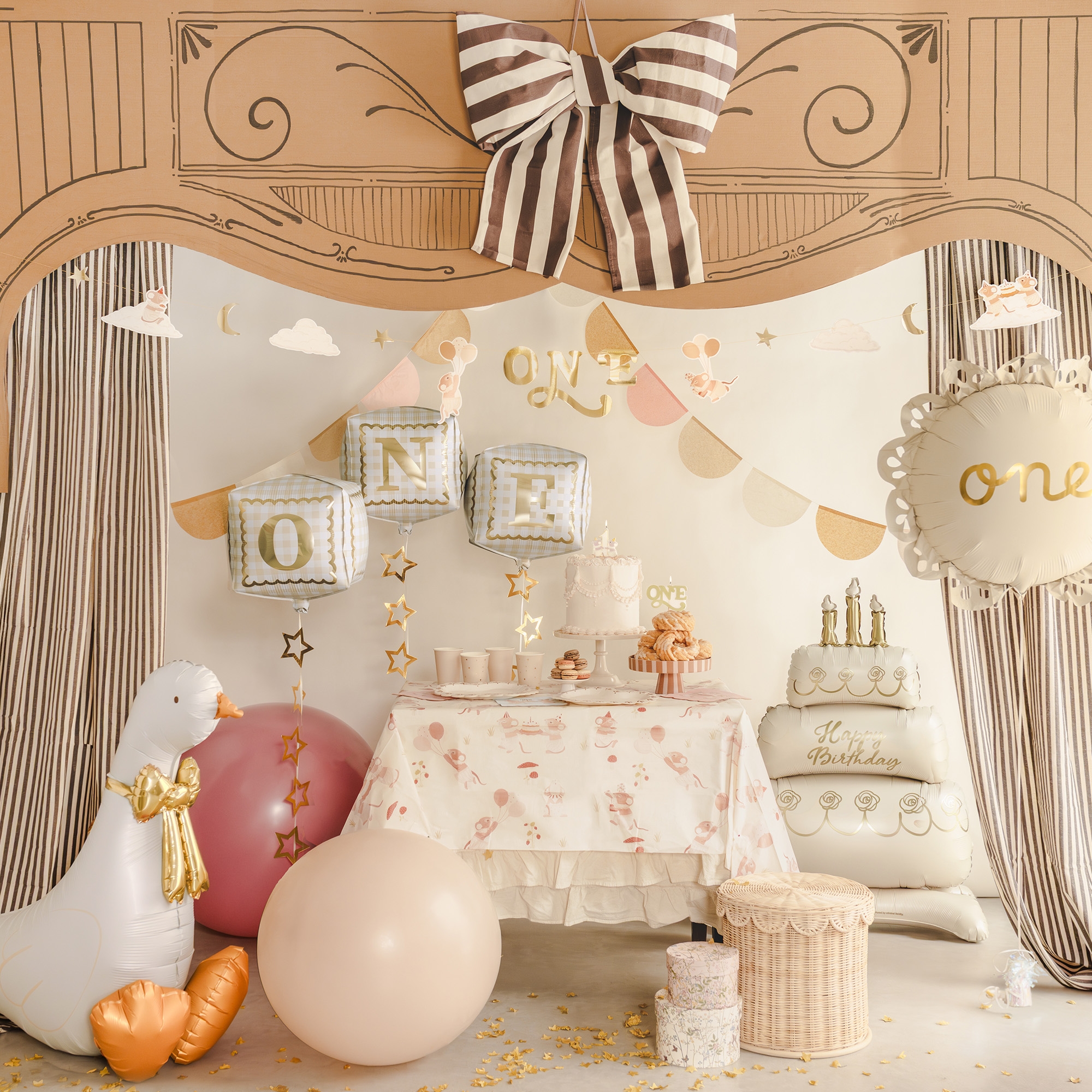 Birthday, Ballons, Kuchen, Dekoration, Party