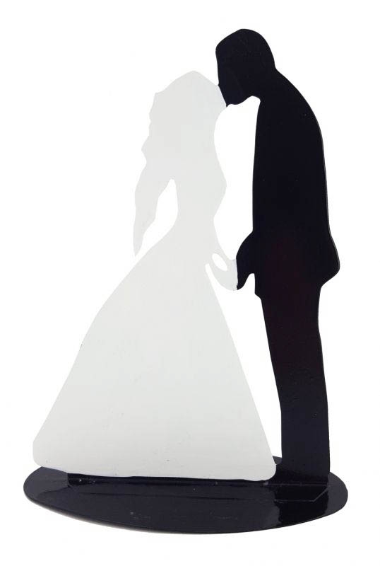 Metallständer Brautpaar Küssend