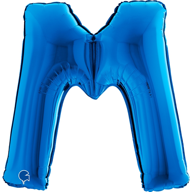 Folienballon Buchstabe M Blau 100cm Folienballon Buchstabe M Blau 100cm