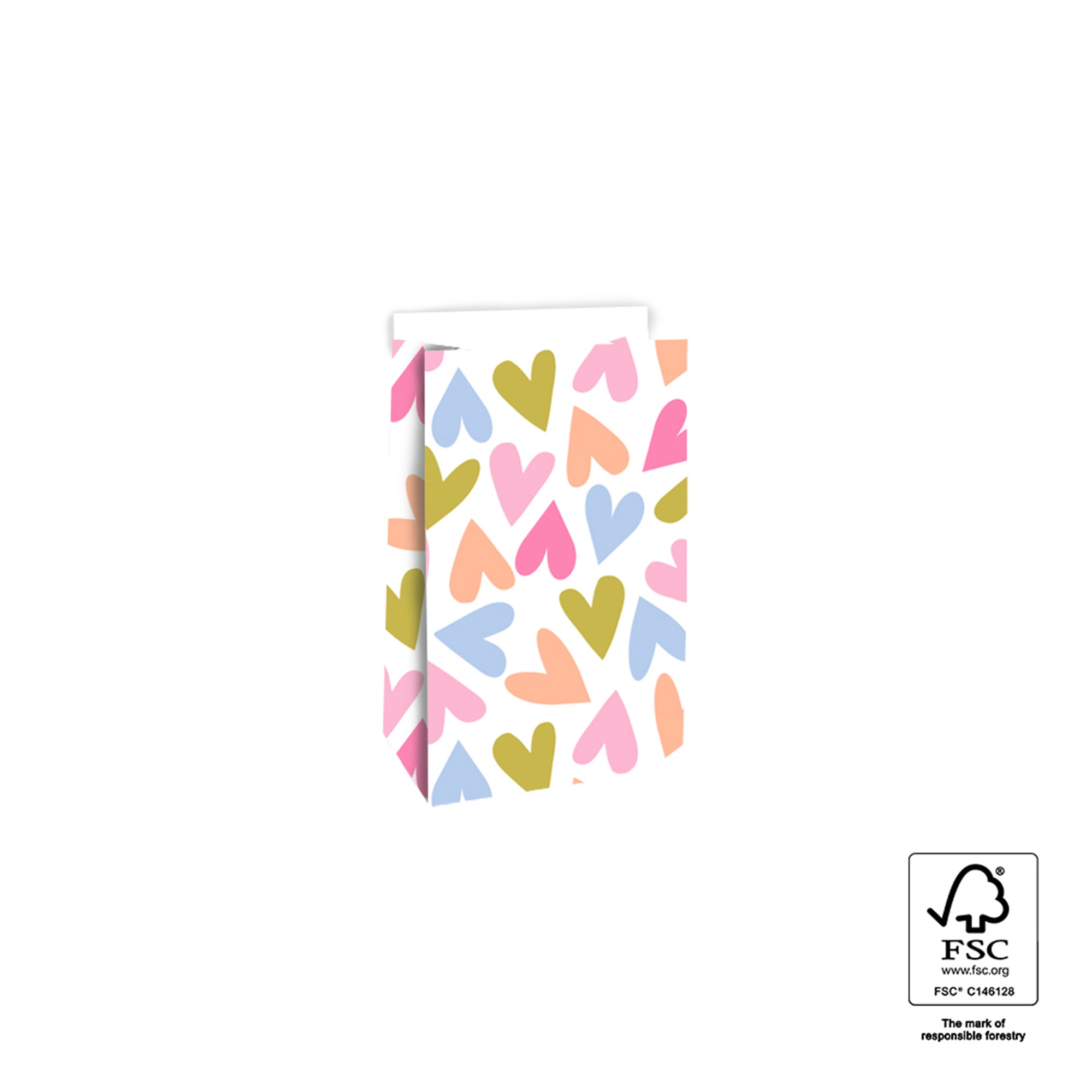 Blockbodenbeutel S "Hearts" Blockbodenbeutel S "Hearts"