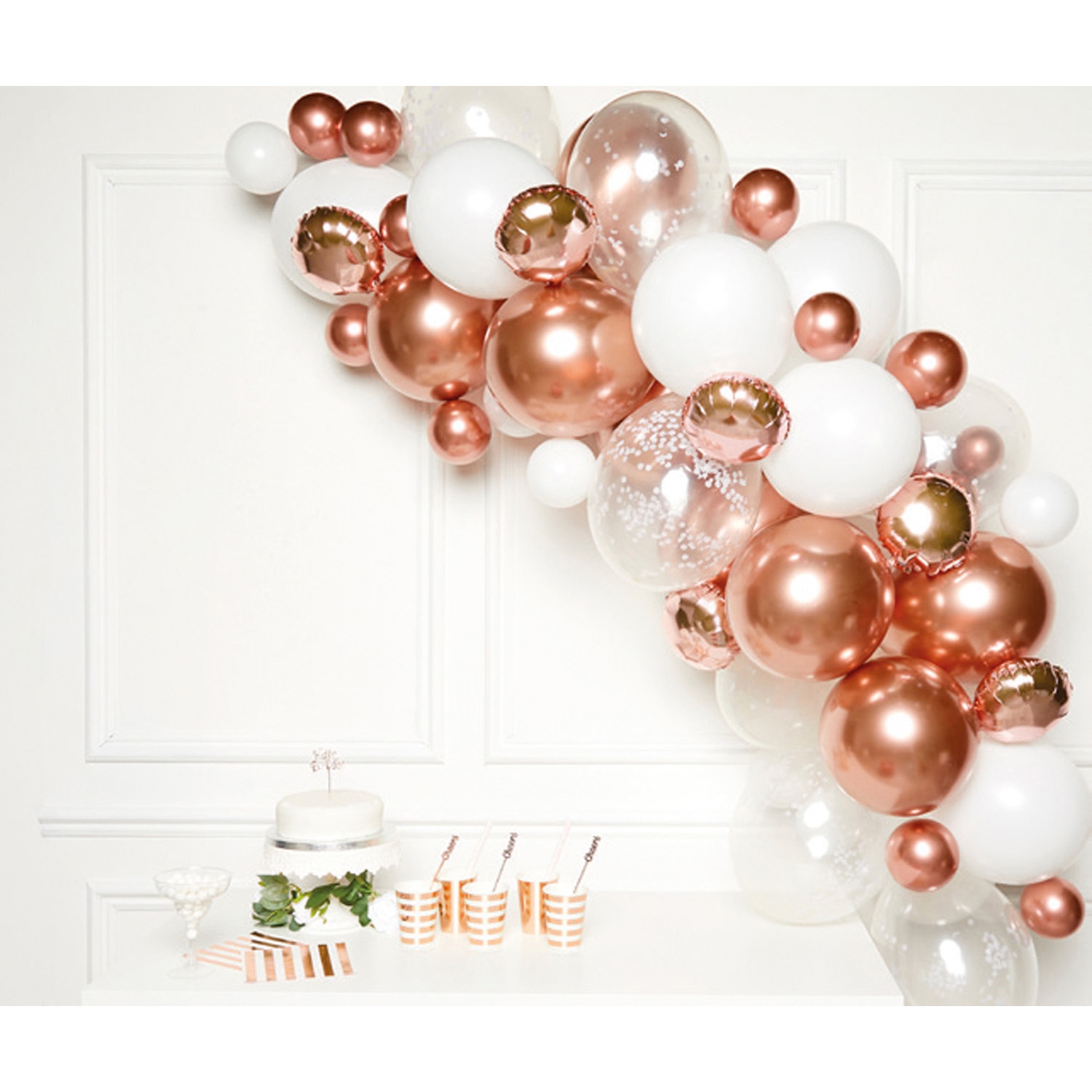 DIY Ballongirlande zum selberbauen - Roségold DIY Ballongirlande zum selberbauen - Roségold