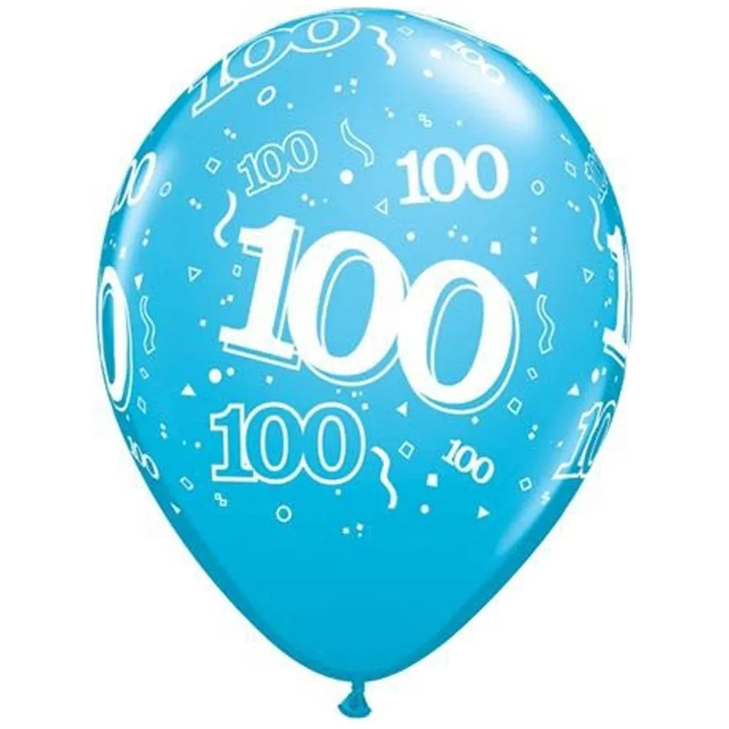 Ballon, Konfetti, blau, 100 Feier, Luftballon