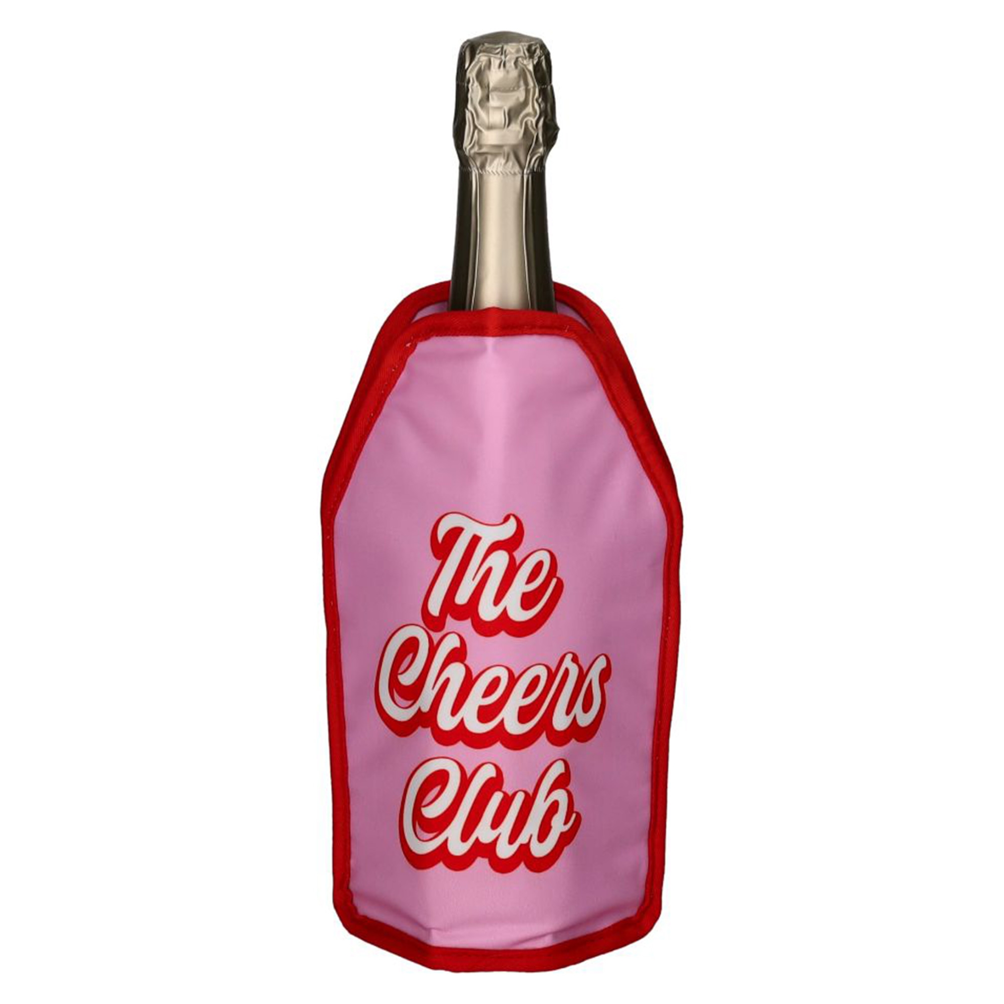 Kühlmanschette "The Cheers Club" Rosa Flasche, Getränk, Limonade, Cola