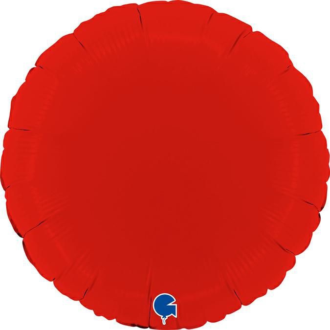 Folienballon Rund Matte Red 45cm