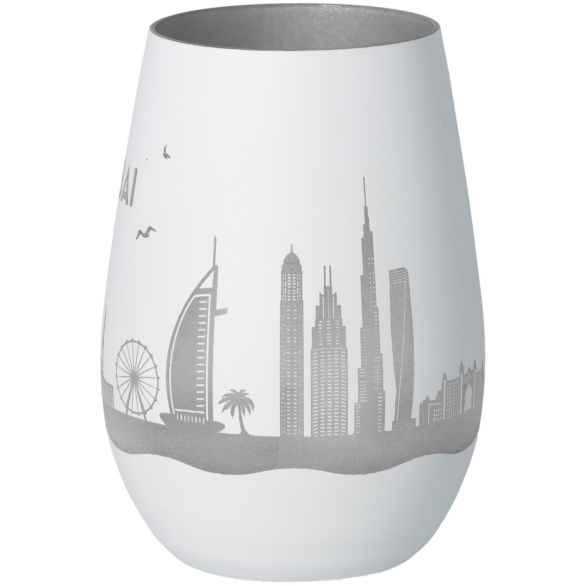 Windlicht Skyline Dubai Weiß/Silber Windlicht Skyline Dubai Weiß/Silber