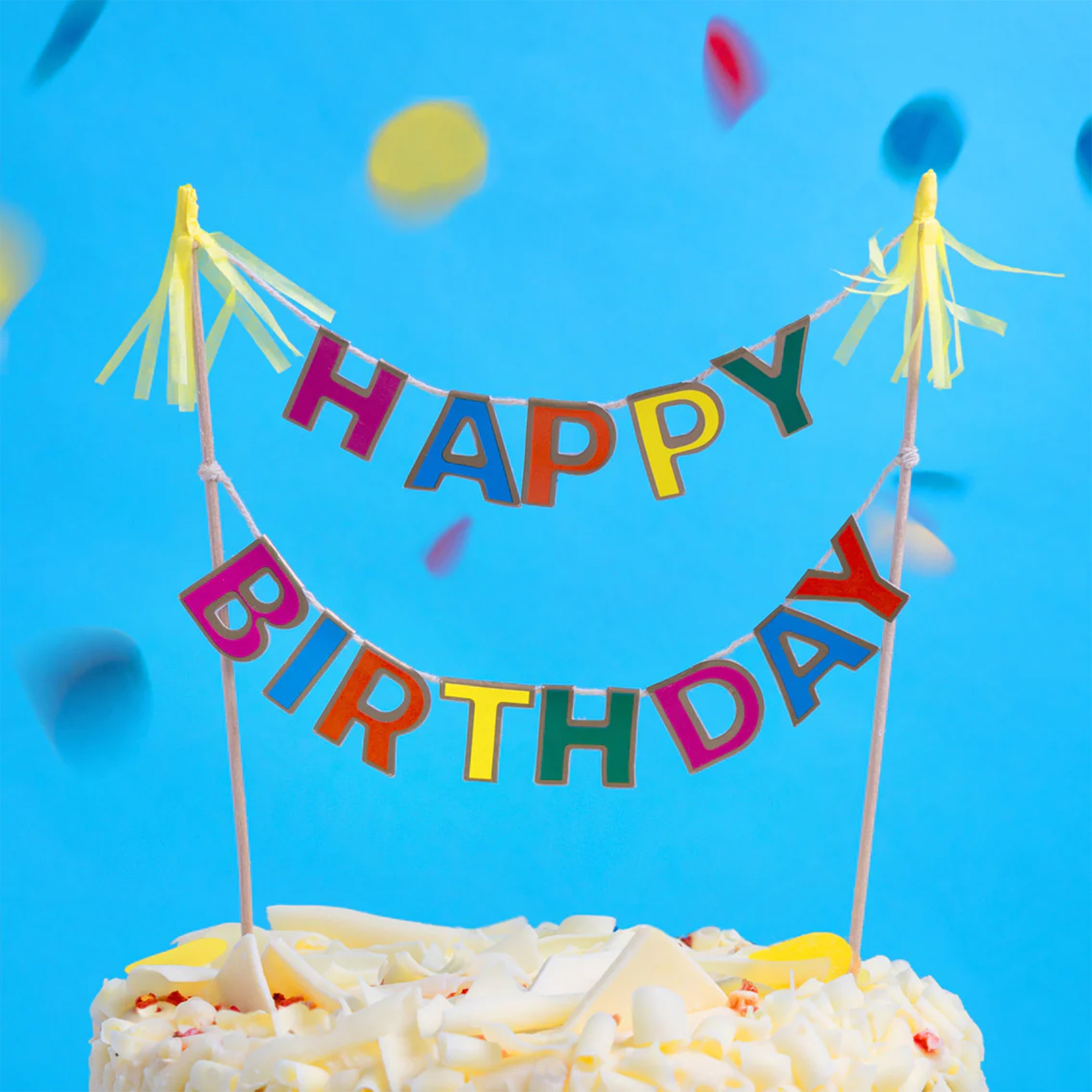Cake Topper Happy Birthday Girlande