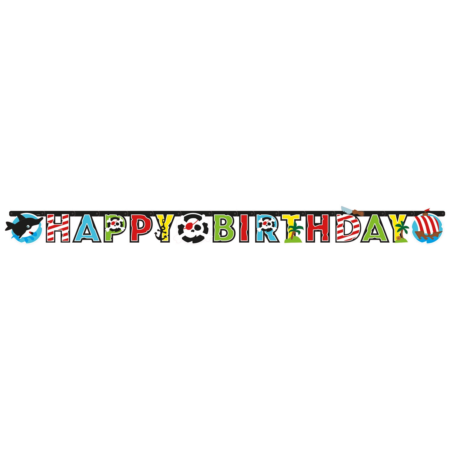 Pirat - Girlande "Happy Birthday"