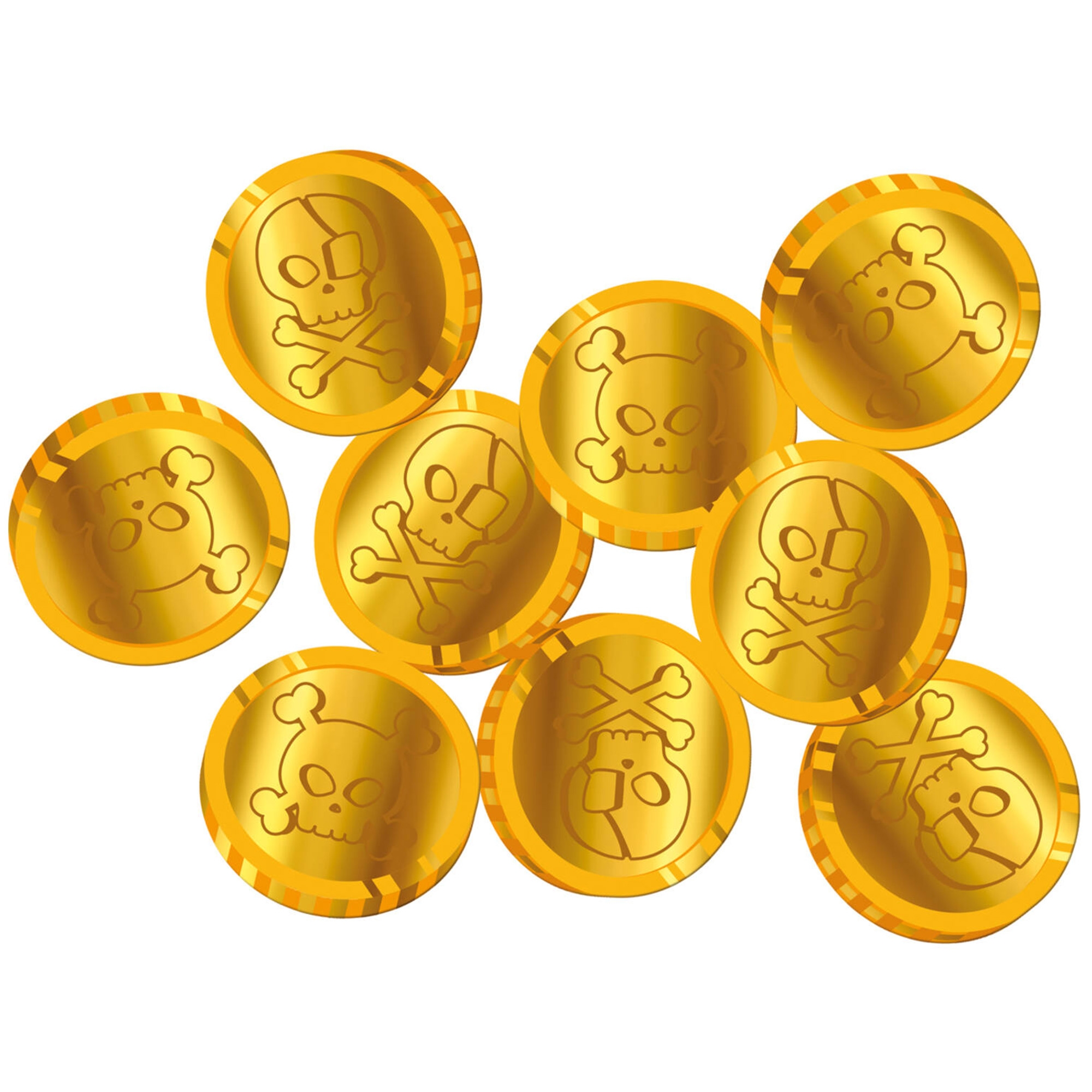 Münzkonfetti 50 Stück Schatz, Gold, Band