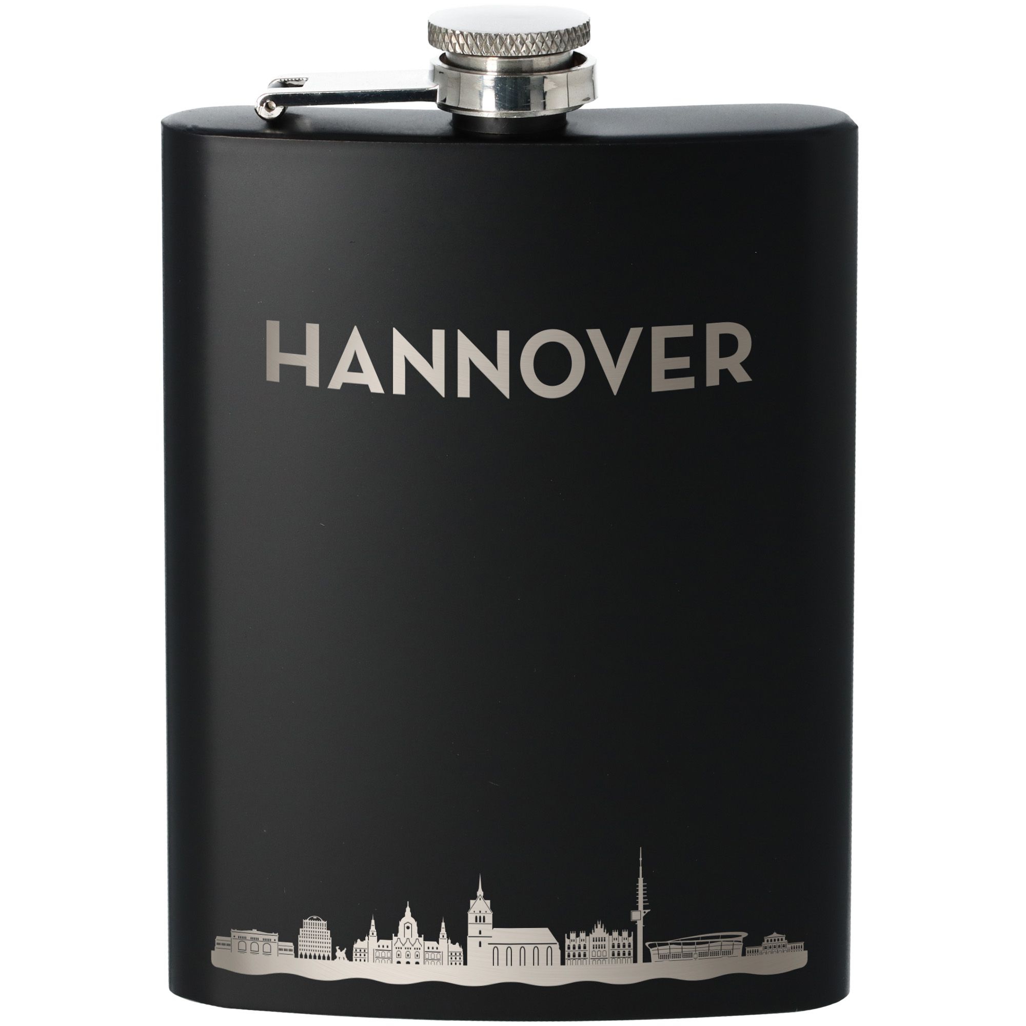Flachmann Skyline Hannover Schwarz 225ml Flachmann Skyline Hannover Schwarz 225ml