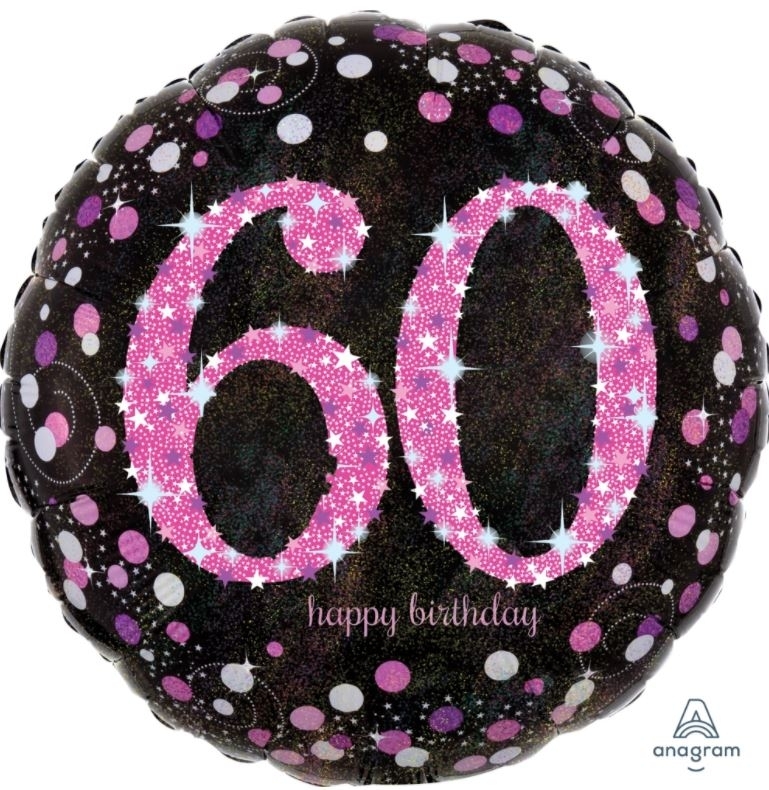 Folienballon Pink Celebration "60" 43cm