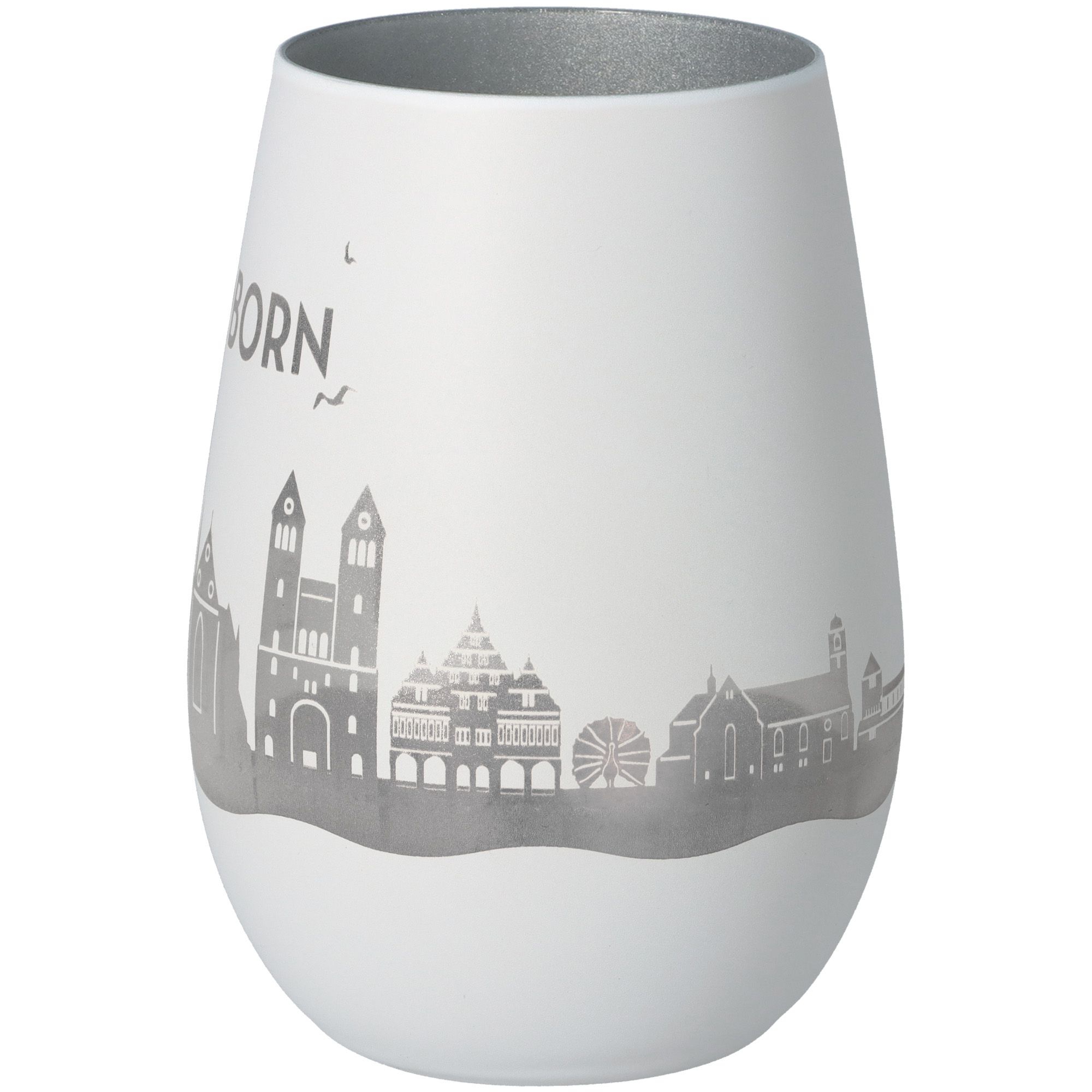 Windlicht Skyline Paderborn Weiß/Silber Windlicht Skyline Paderborn Weiß/Silber