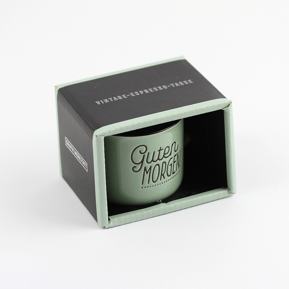 Espresso-Tasse Vintage "Guten Morgen!" Espresso-Tasse Vintage "Guten Morgen!"