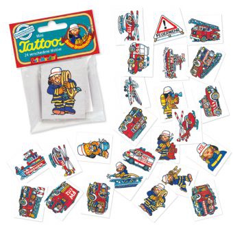 Feuerwehr - 24 Mini-Tattoos "Benny Brandmeister" Feuerwehr - 24 Mini-Tattoos "Benny Brandmeister"