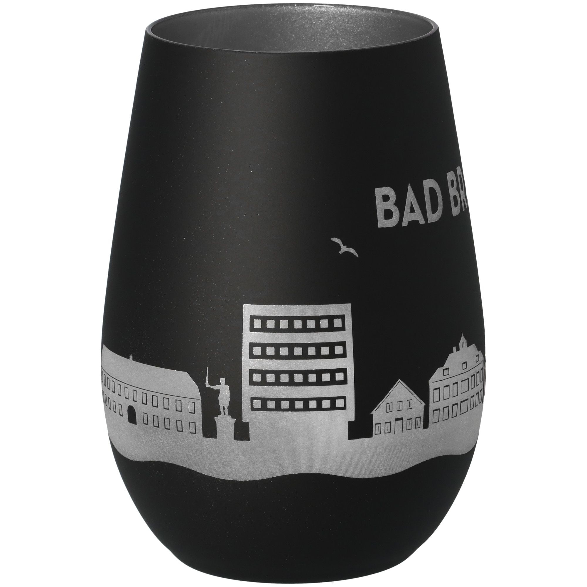 Windlicht Skyline Bad Bramstedt Schwarz/Silber