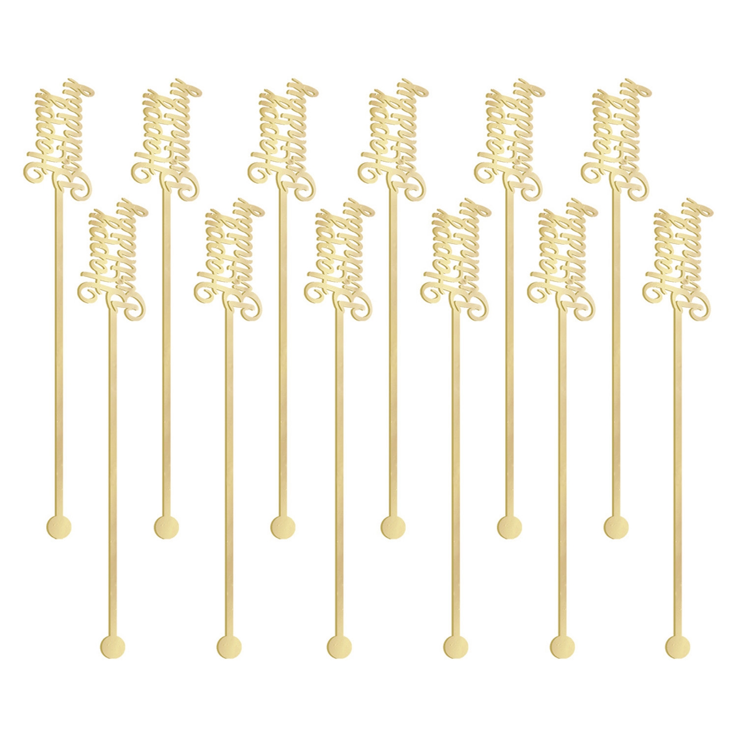 Cocktail-Rührer "Happy Birthday" 12 Stück Cocktail-Rührer "Happy Birthday" 12 Stück