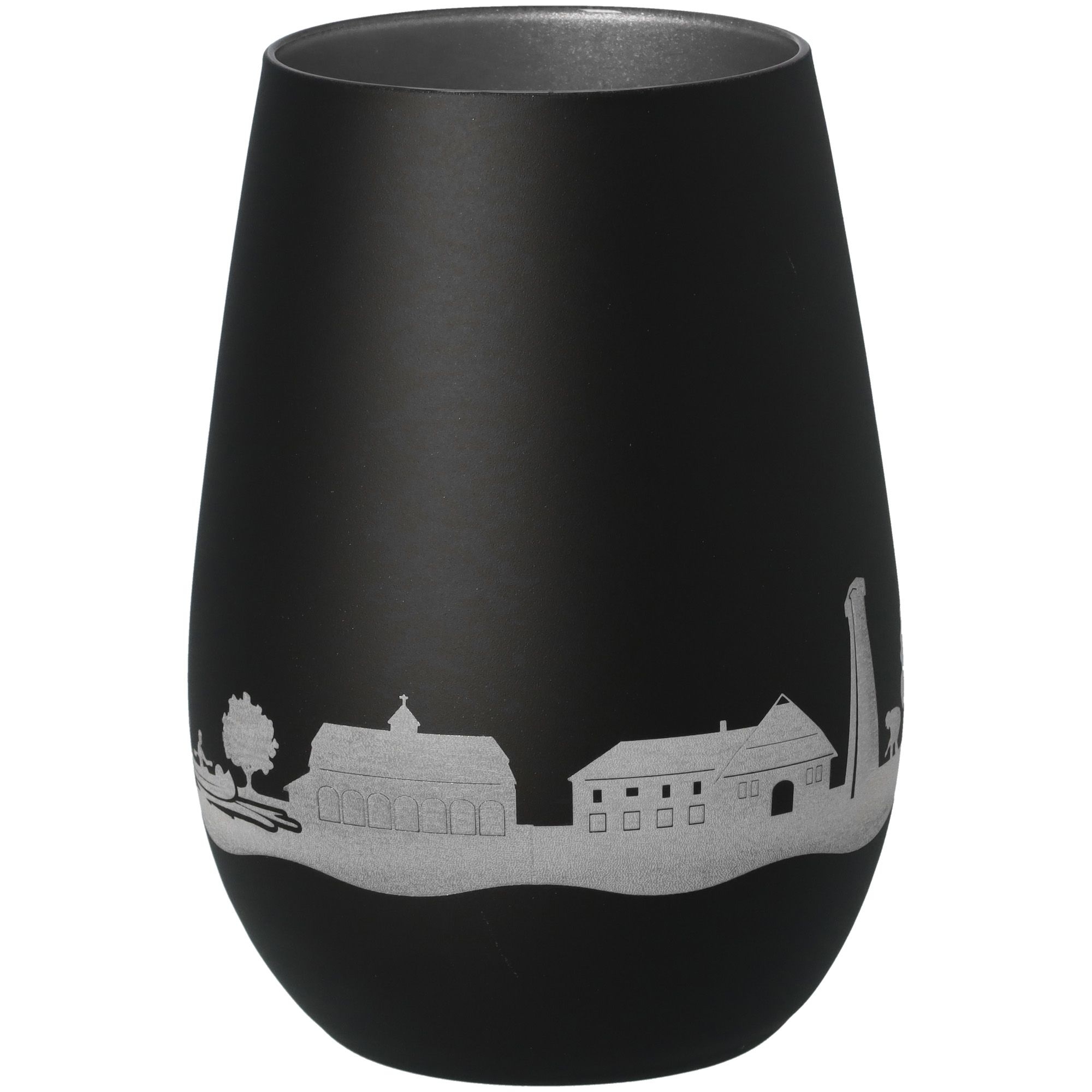 Windlicht Skyline Wietze Schwarz/Silber Krug, Töpferei, Vase