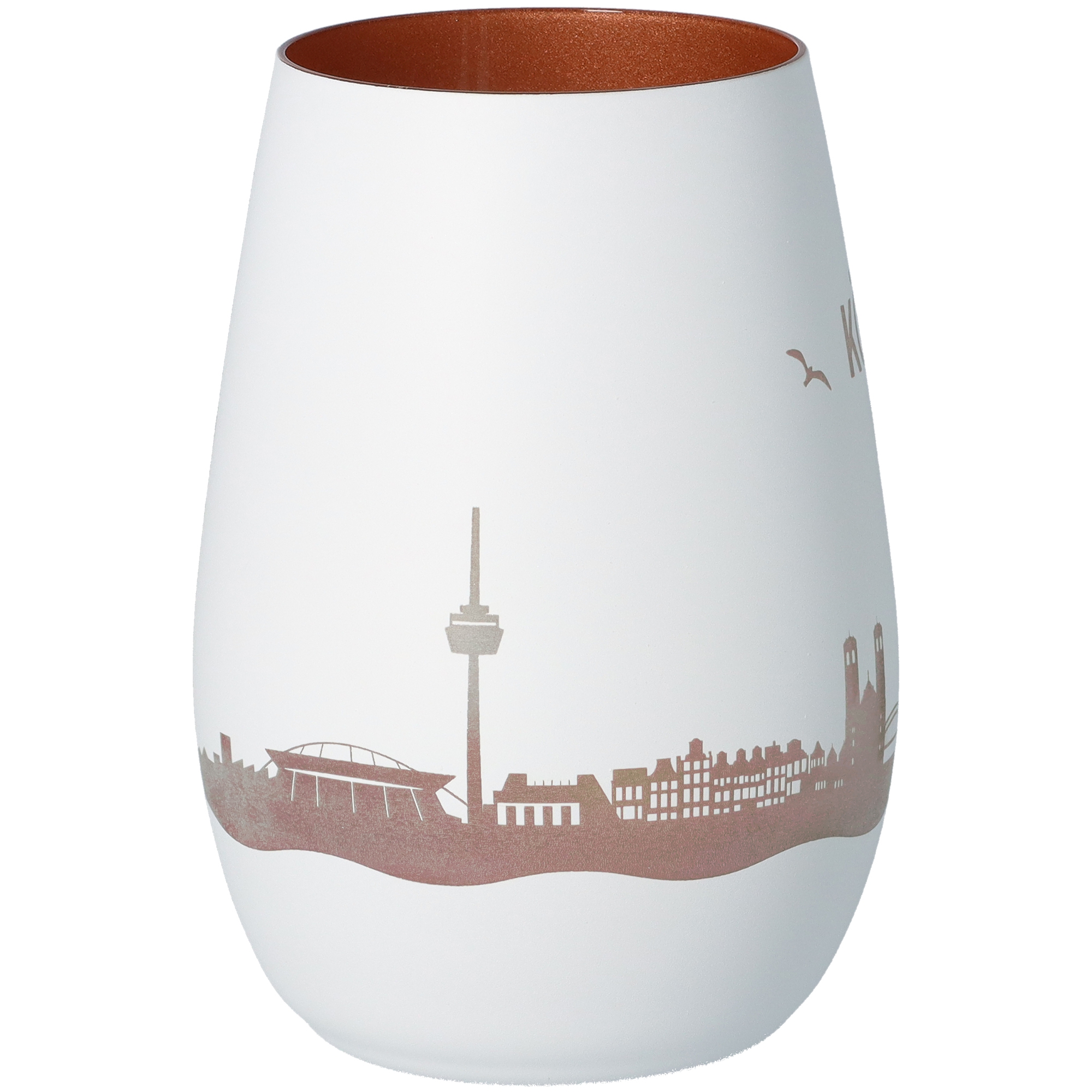 Windlicht Skyline Köln Weiß/Bronze Windlicht Skyline Köln Weiß/Bronze