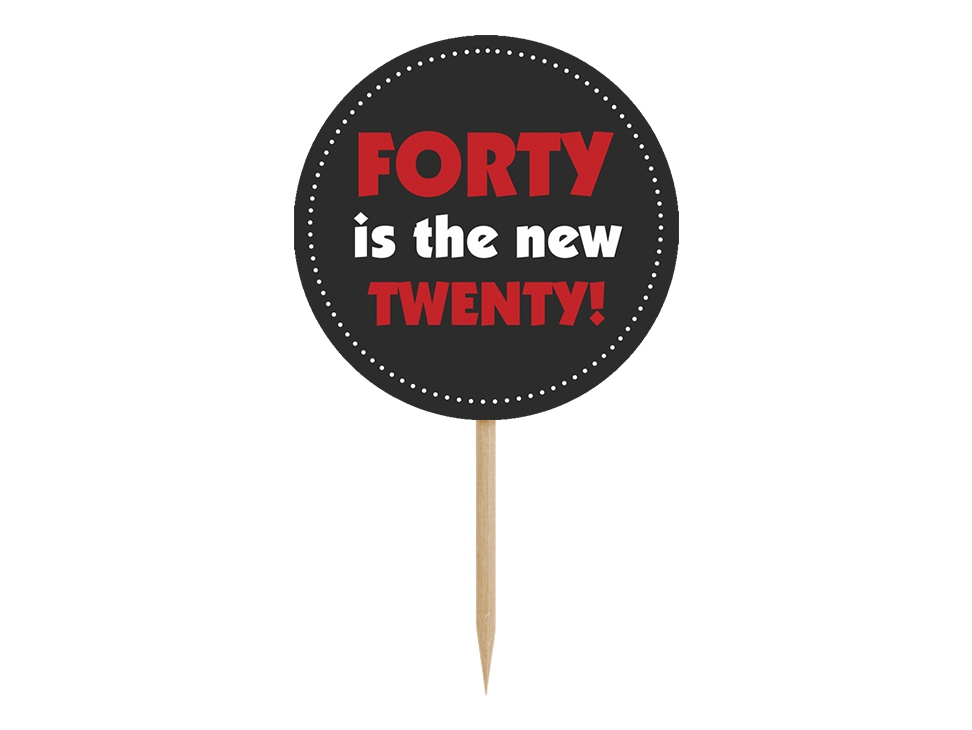 6 Cupcake Topper zum 40. Geburtstag 6 Cupcake Topper zum 40. Geburtstag
