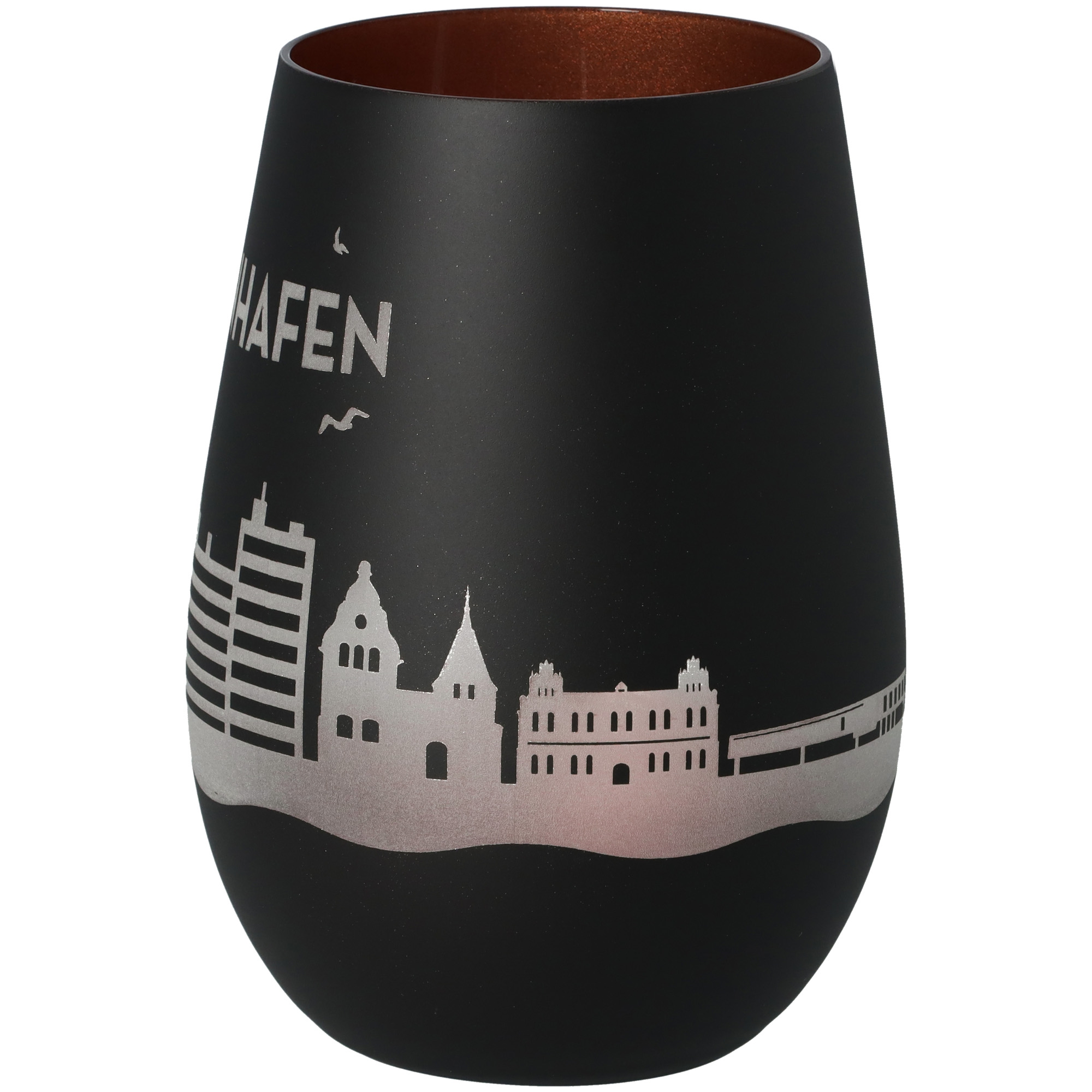 Windlicht Skyline Heiligenhafen Schwarz/Bronze Windlicht Skyline Heiligenhafen Schwarz/Bronze