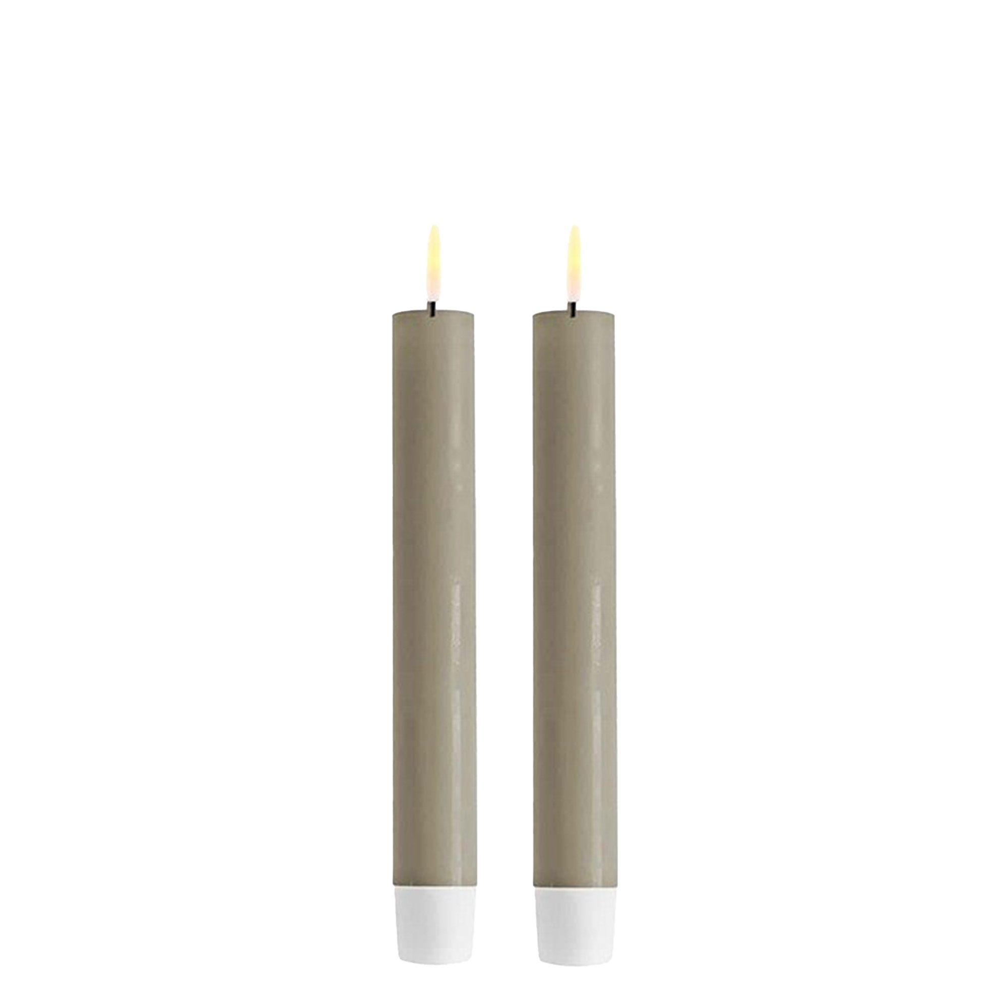 30c35987c4edc9bf915702fd2326e892dfeb36f7 Deluxe - 2 LED Stabkerzen Sand, 15 cm