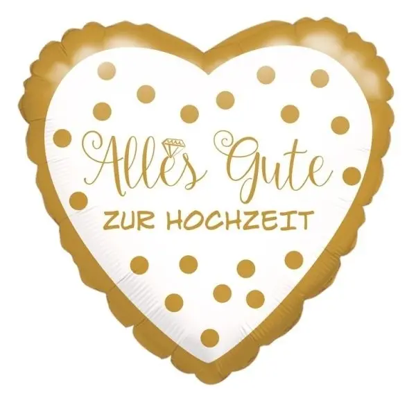 Folienballon "Alles Gute zur Hochzeit" 45 cm