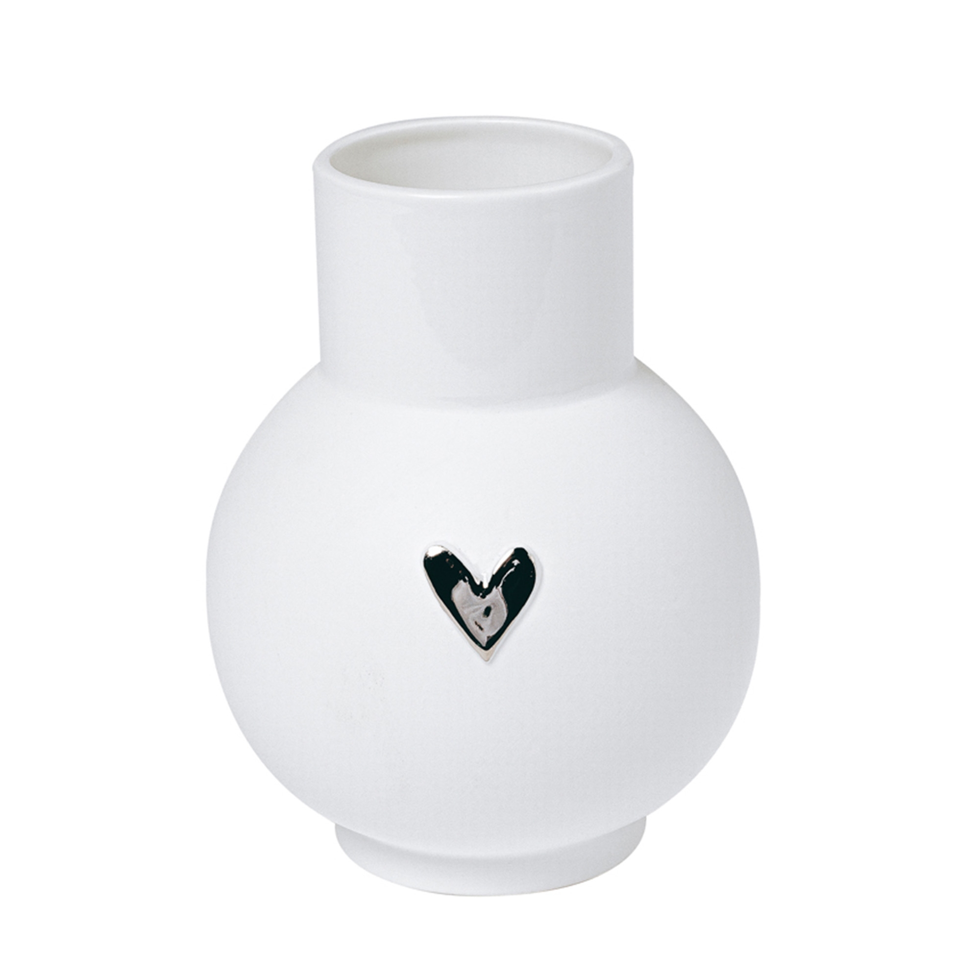 Räder Design - Kugelvase "Herz Silber" Räder Design - Kugelvase "Herz Silber"