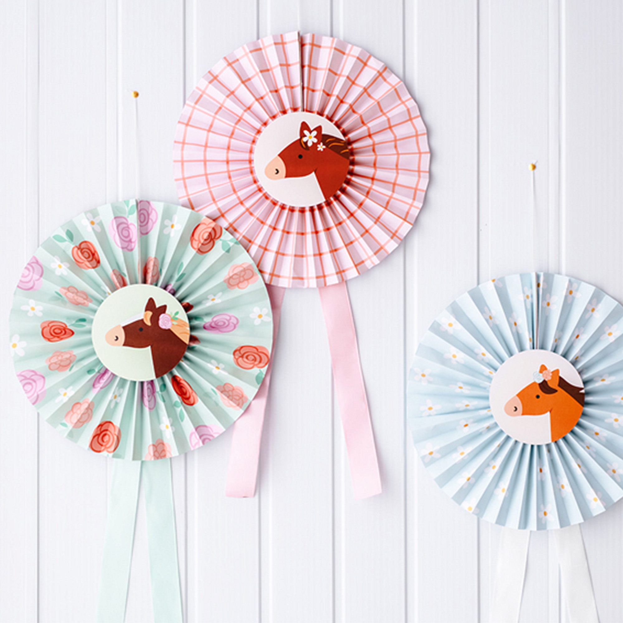 3 Rosetten "Pferde" 3 Rosetten "Pferde"