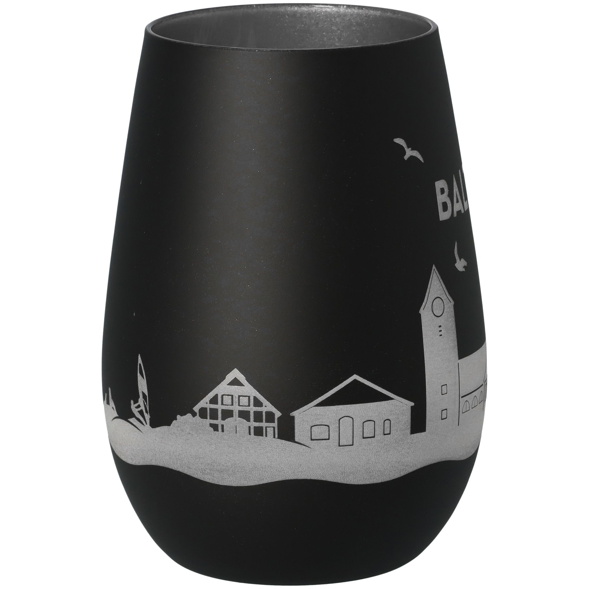 Windlicht Skyline Baltrum Schwarz/Silber Krug, Töpferei, Vase