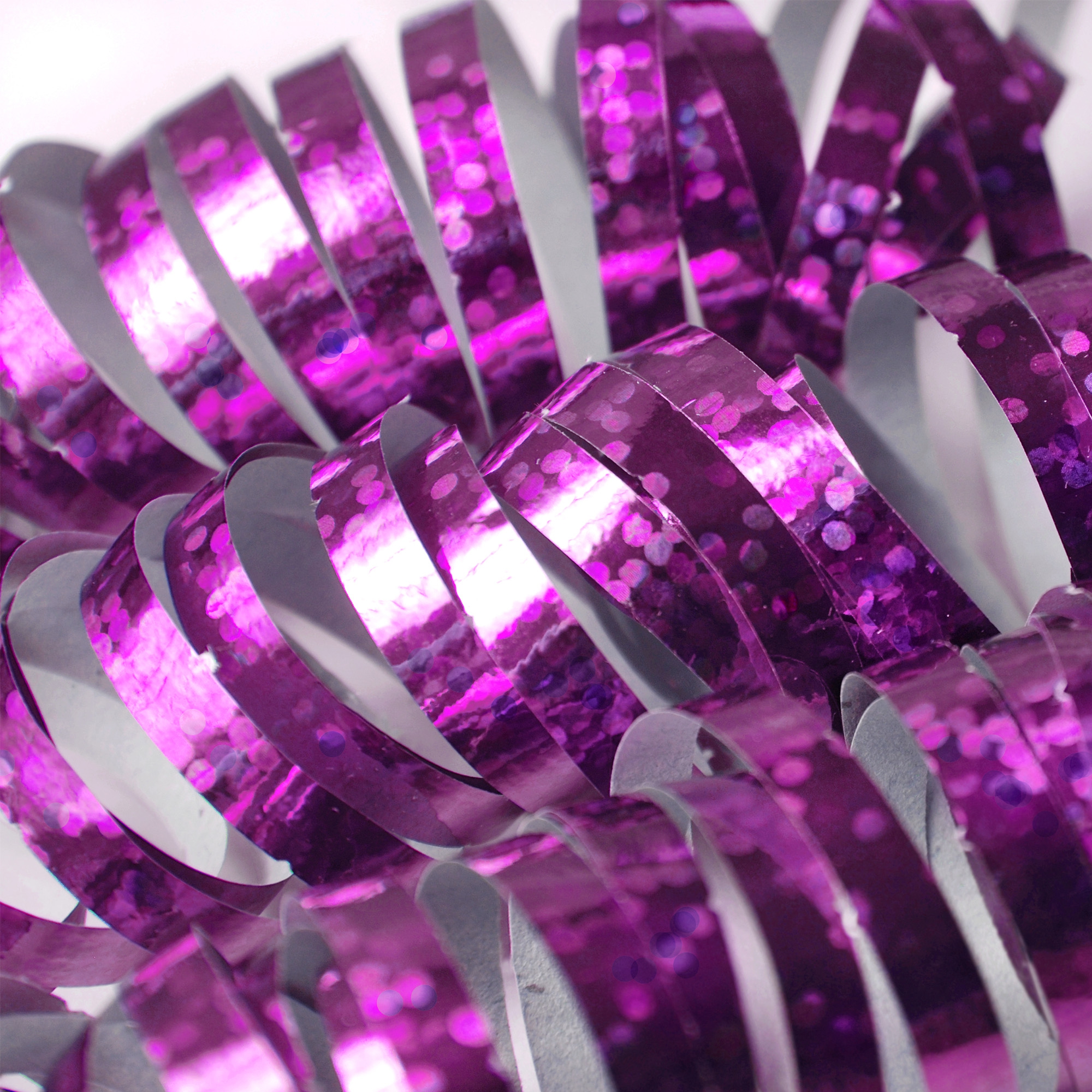 Luftschlangen Holographic Lila