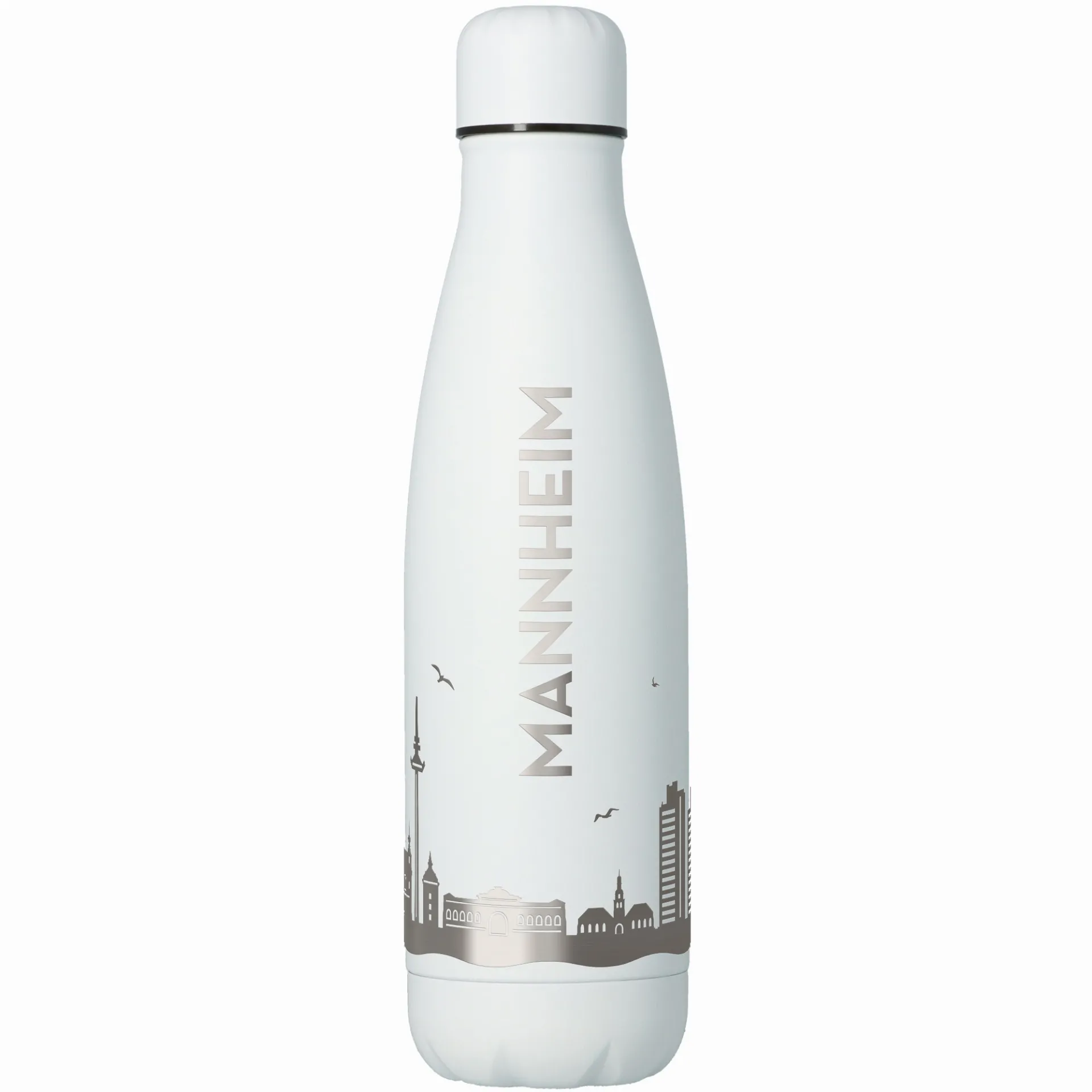Trinkflasche Skyline Mannheim Weiß 500ml