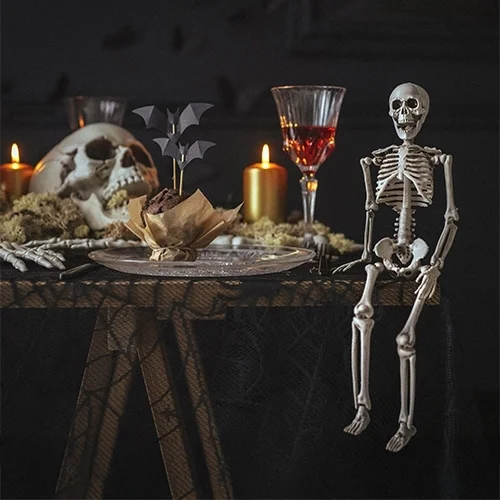 Halloween, Table decor, Schädel, Skelett, Kerzen