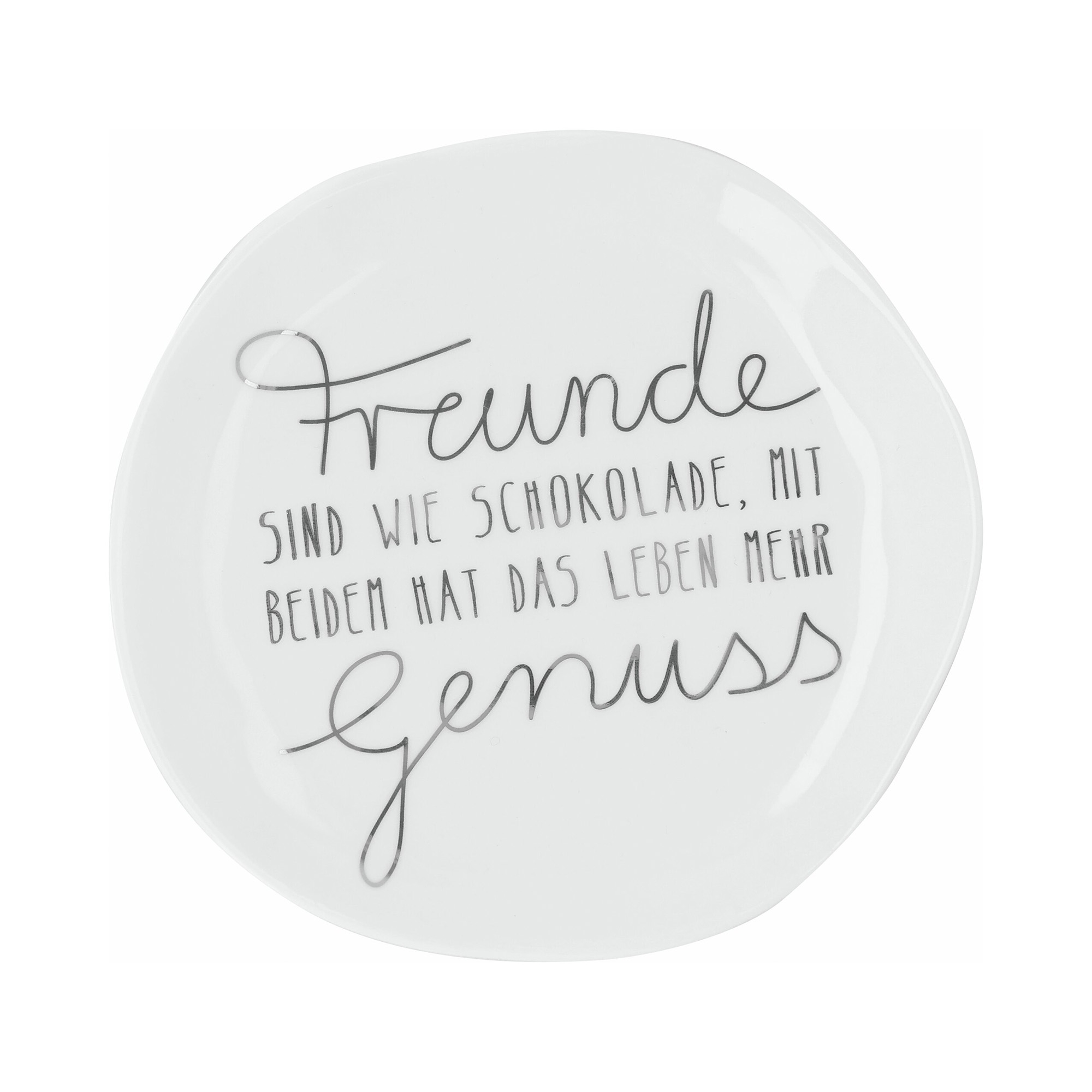 RÀder Design - Kleiner Teller "Freunde sind wie..." Porzellan, Töpferei, Teller, Text, Mahlzeit