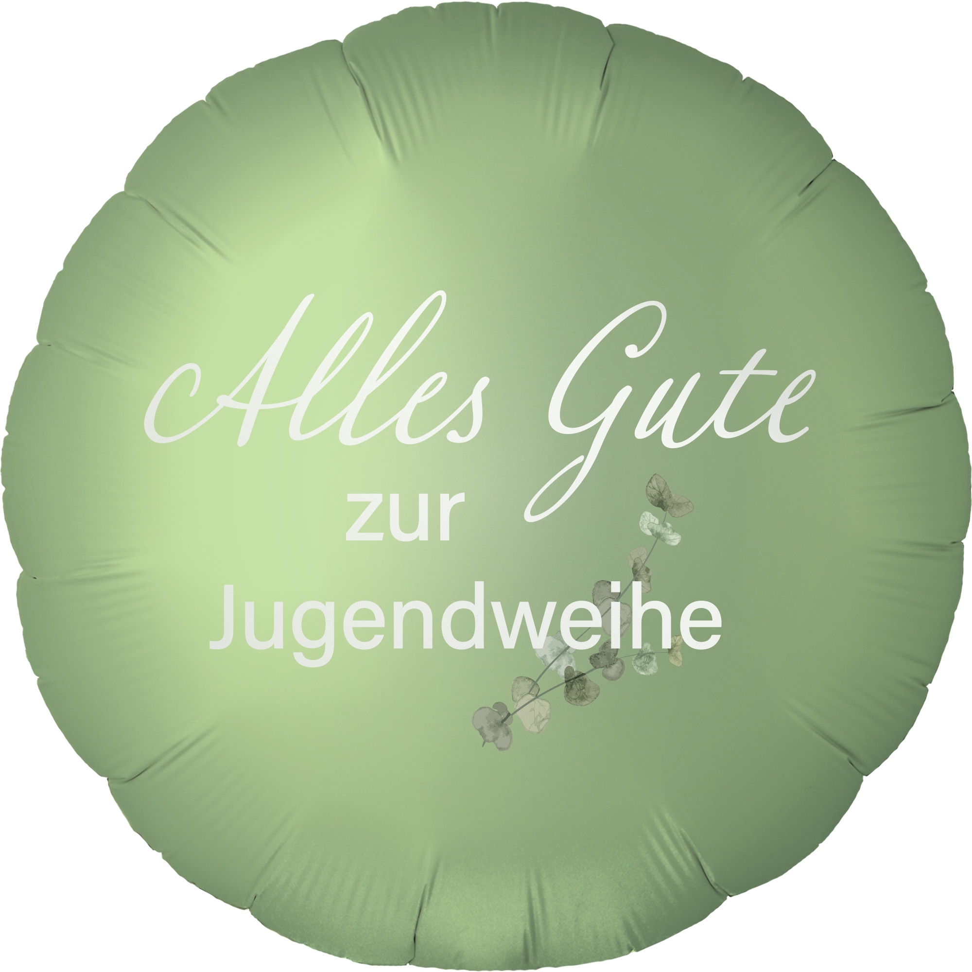 Folienballon Rund Satin Olive Green mit "Alles Gute zur Jugendweihe" 45cm Folienballon Rund Satin Olive Green mit "Alles Gute zur Jugendweihe" 45cm