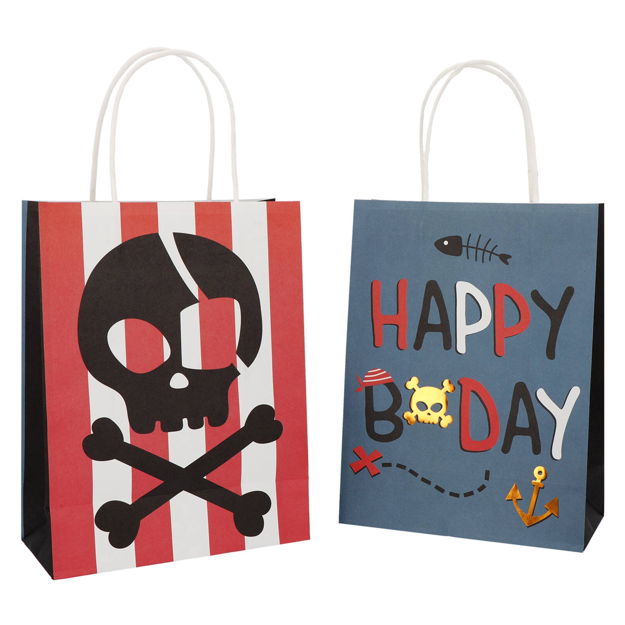 6 Geschenktüten "Piraten" Tasche, Zubehör, Handtasche, Tragetasche, Einkaufstasche