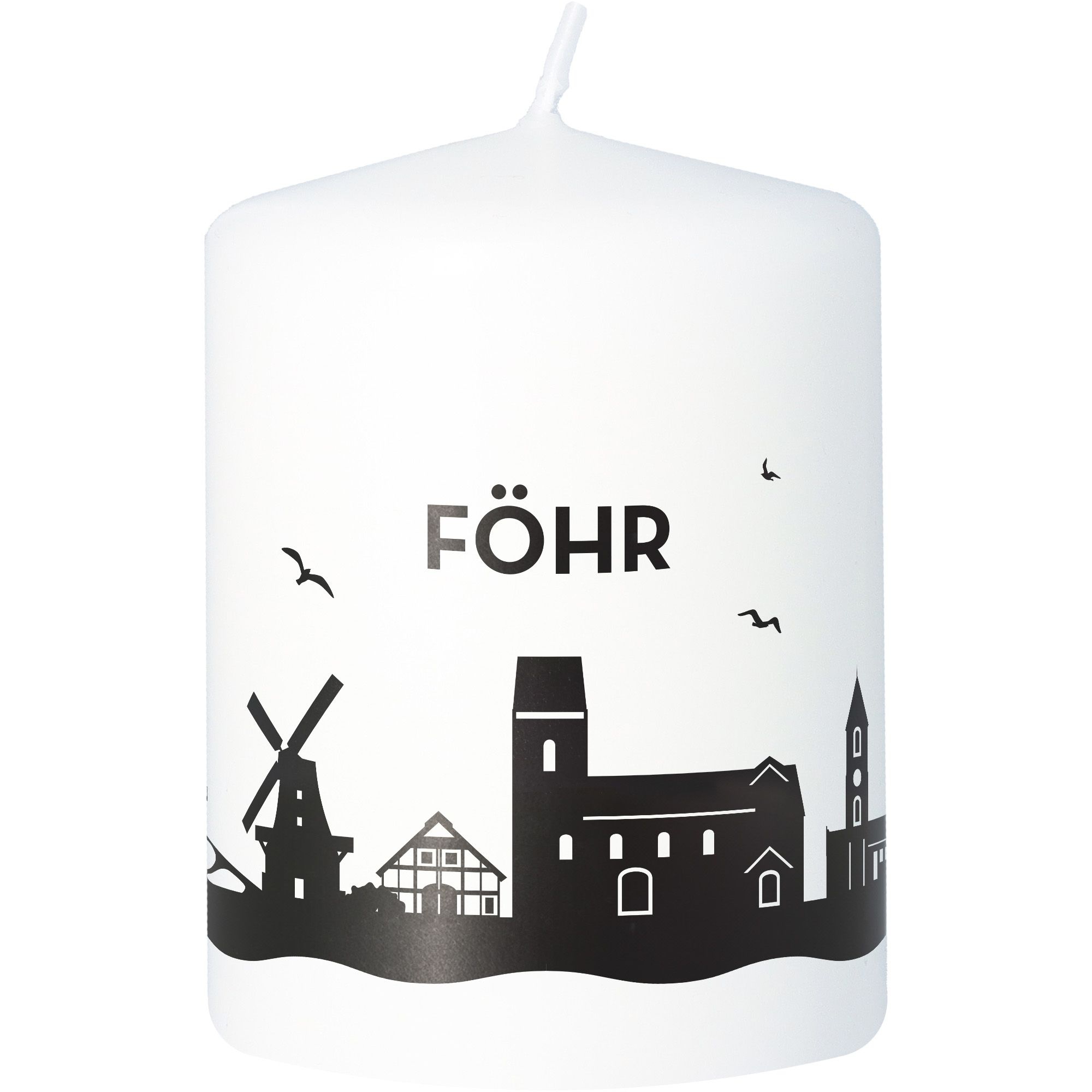 Stumpenkerze Skyline Föhr Weiß Stumpenkerze Skyline Föhr Weiß