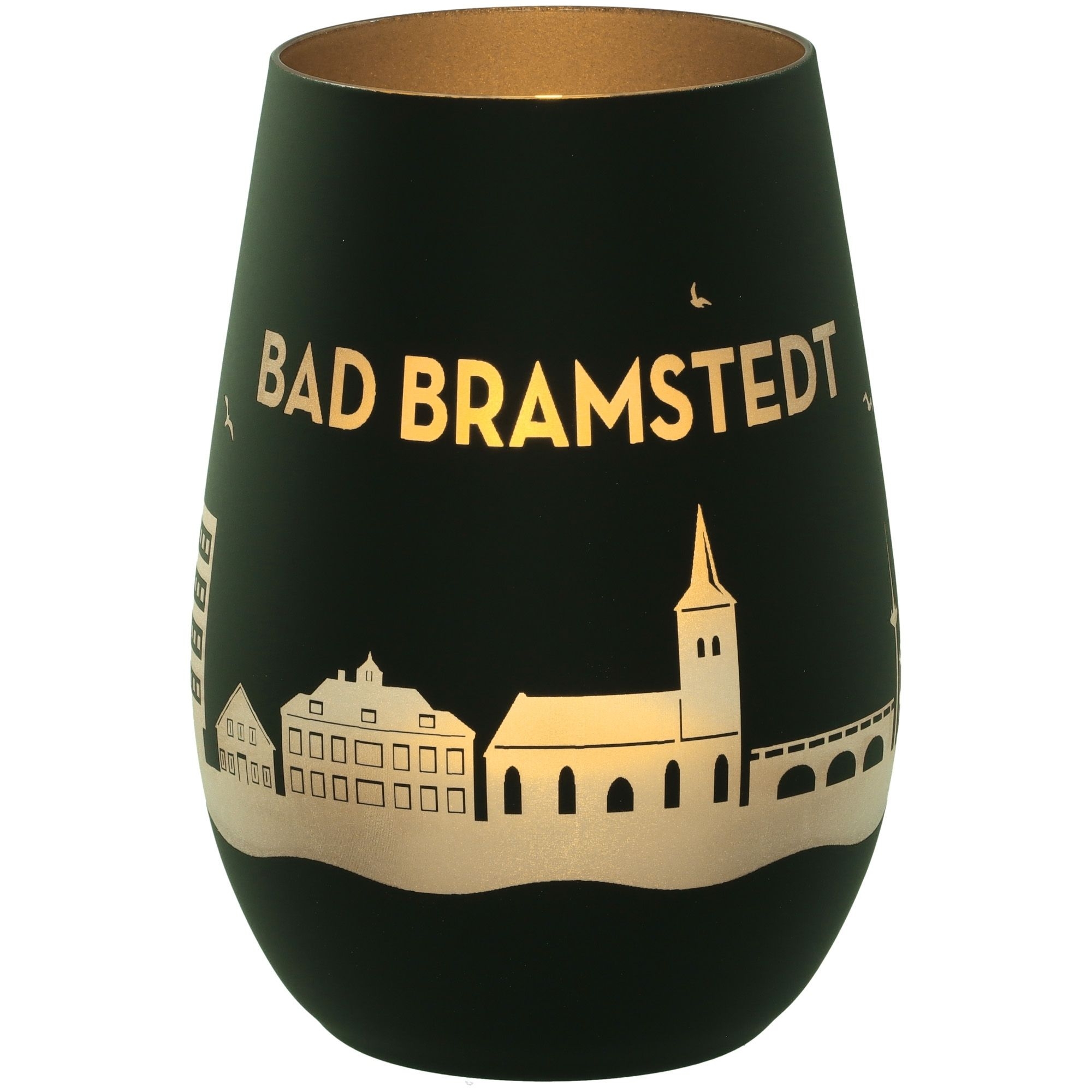 Windlicht Skyline Bad Bramstedt Schwarz/Silber Krug, Töpferei
