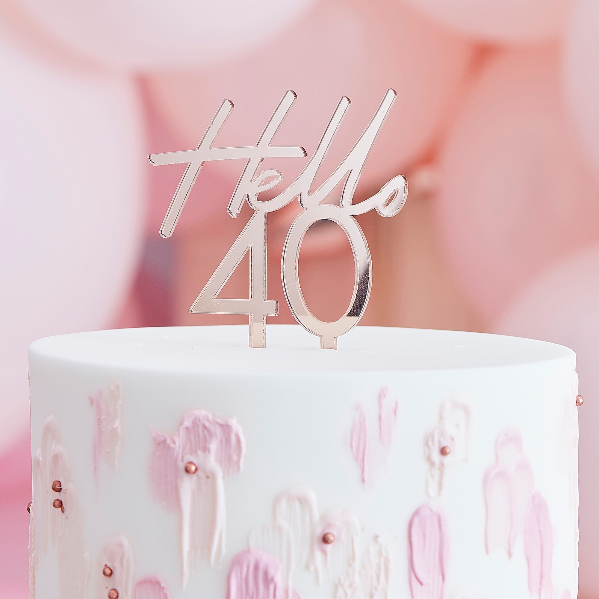 Cake Topper "Hello 40" Cake Topper "Hello 40"