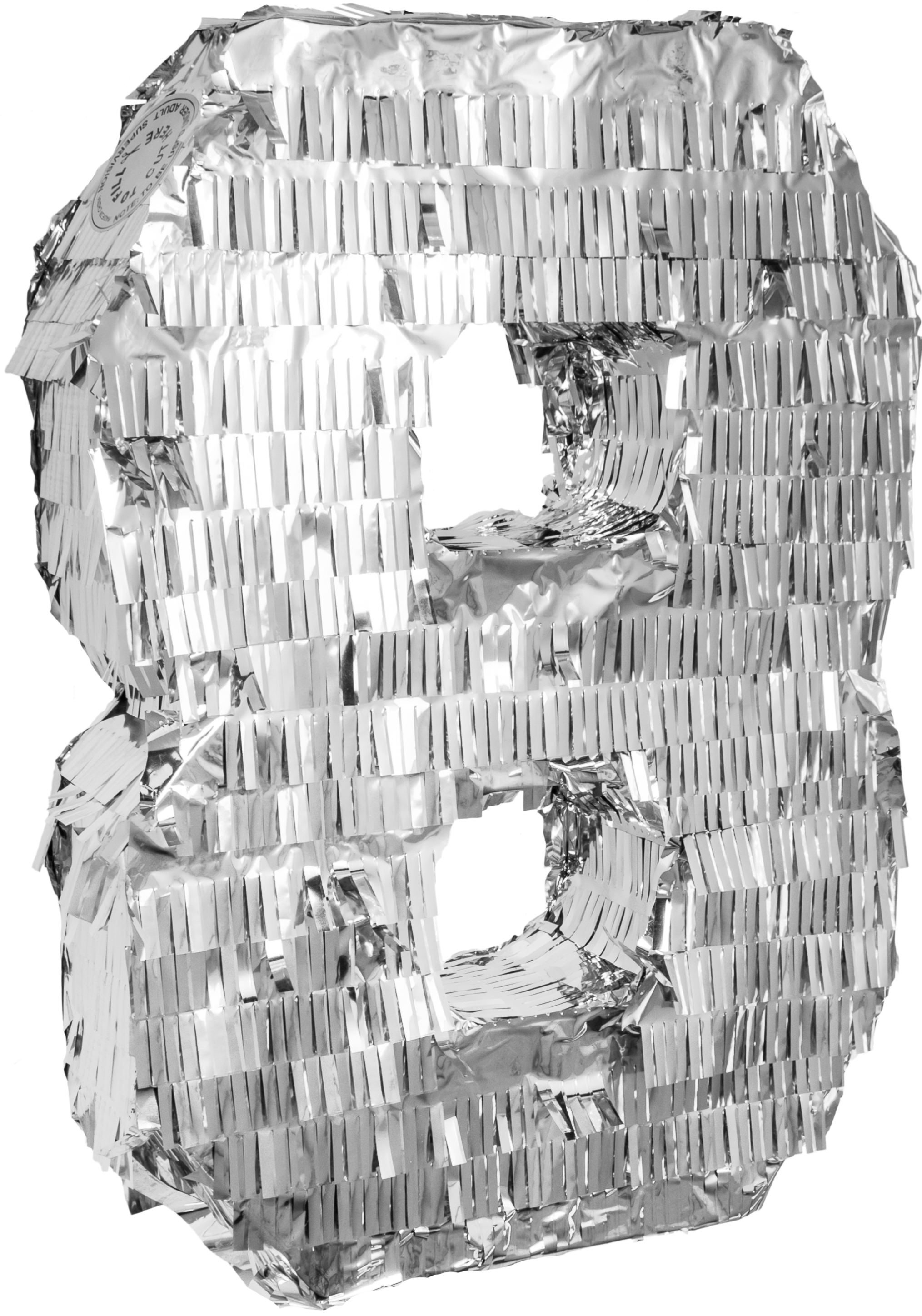 Pinata Zahl "8", Silber Pinata Zahl "8", Silber