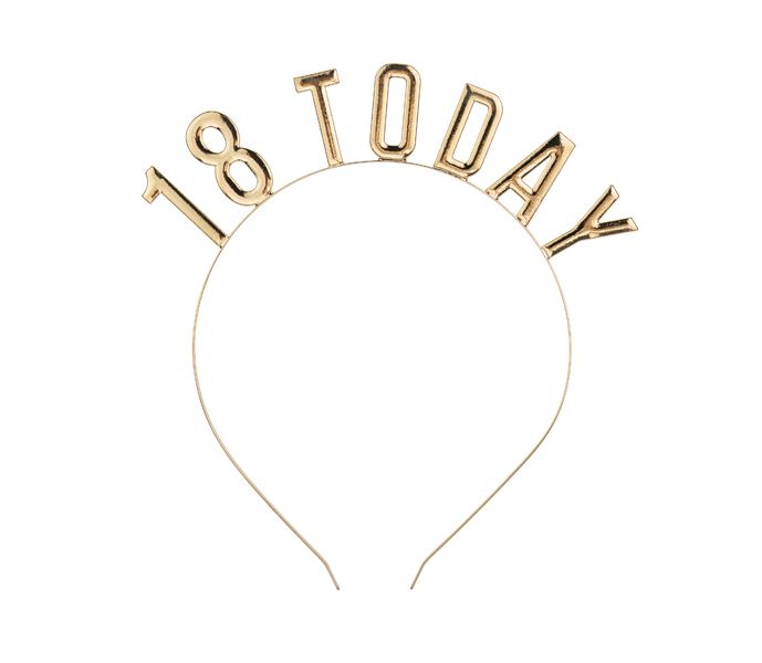Haarreifen "18 Today", Gold