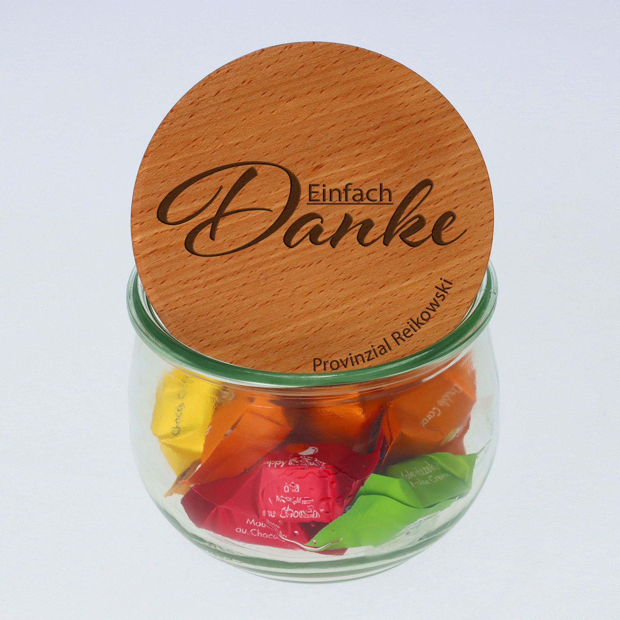 Geschenkglas Einfach Danke "Name" 580ml