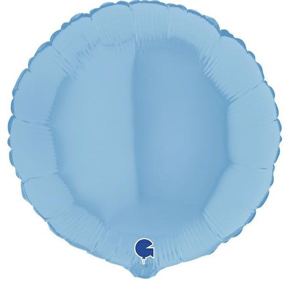 Folienballon Rund Matt Blau 45cm Ballon, Windel, Kleidung, Hut