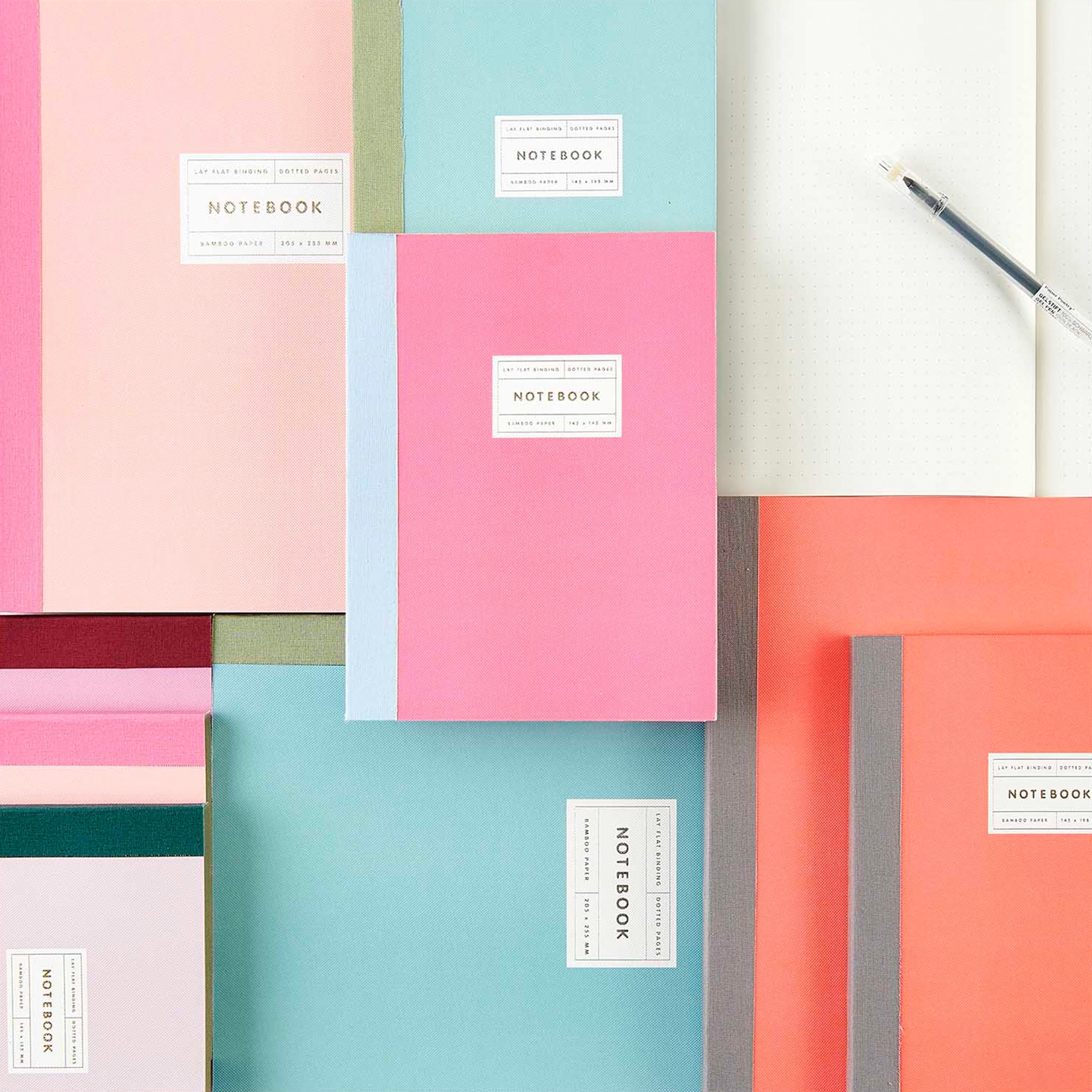 Notizbuch S Neonpink mit Goldrand