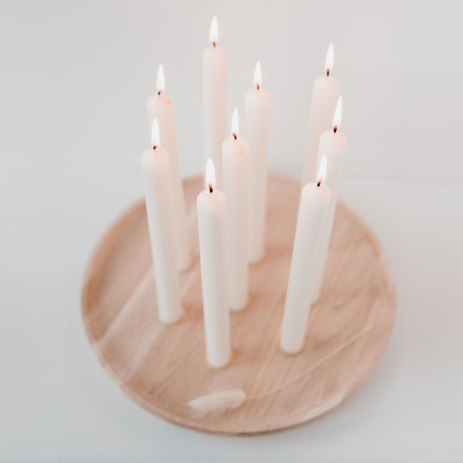 Eulenschnitt - Rundes Kerzenbrett