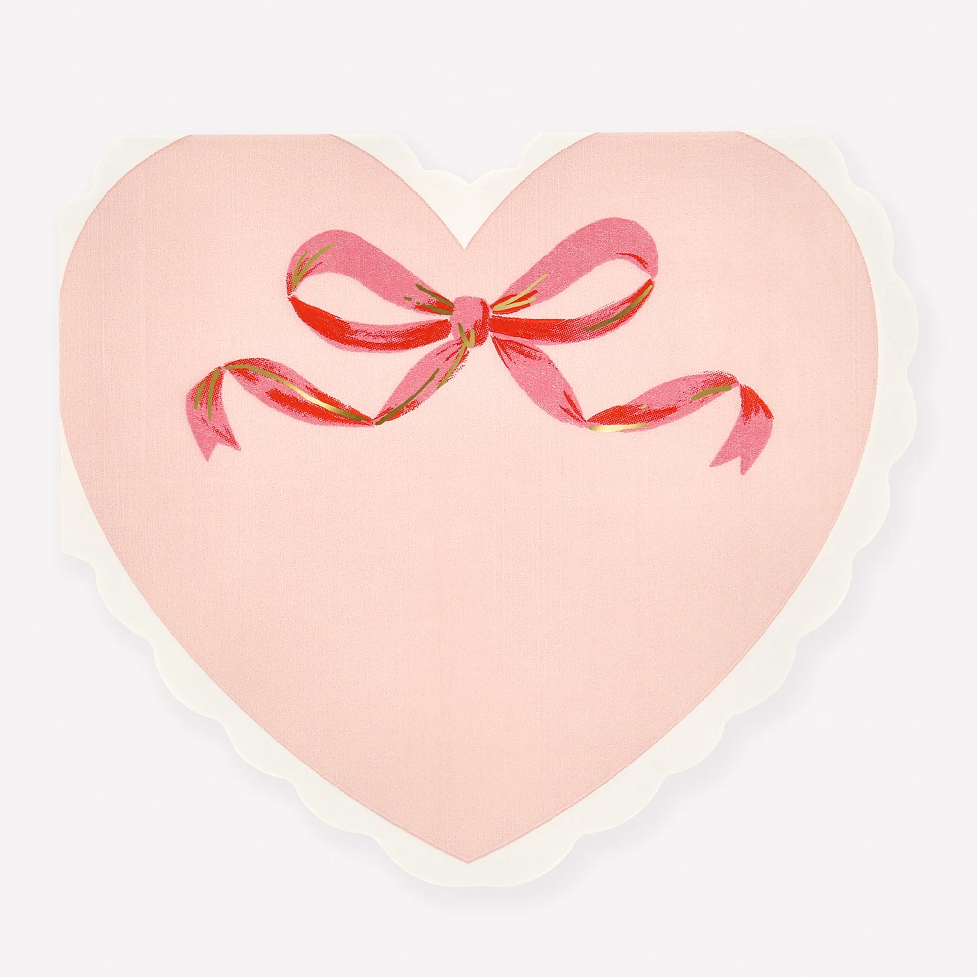 Meri Meri - 16 Servietten "Herz mit großer Schleife"