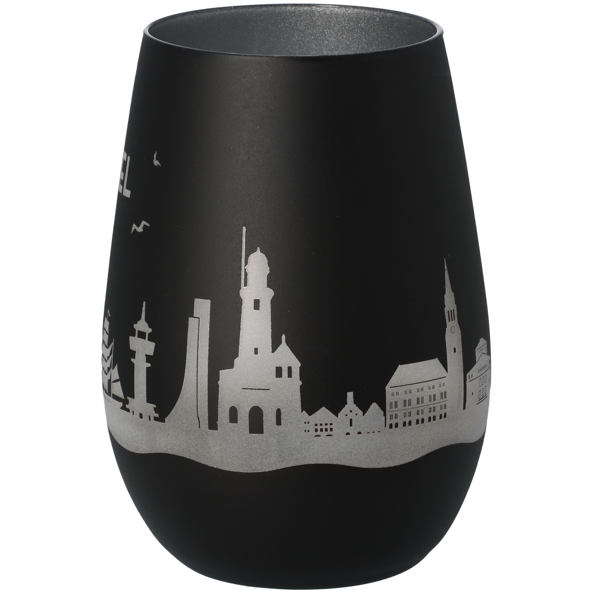 Windlicht Skyline Kiel Schwarz/Silber Windlicht Skyline Kiel Schwarz/Silber